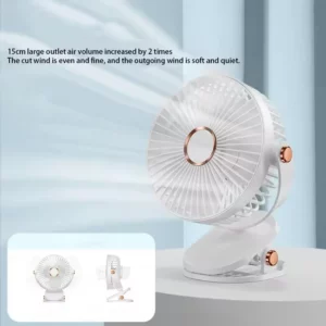 Xiaomi 8000mAh Clip Electric Fan 5 Speed Quiet Rechargeable Desktop Portable Air Circulator Wireless Fan With LED Light Camping - Image 5