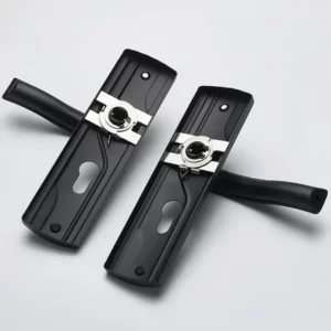 Door Handle Lock Manganese Steel Silent Bearing Universal Door Lever Lock Set with Keys for Home Bedroom Black Door Lever Lock - Image 3