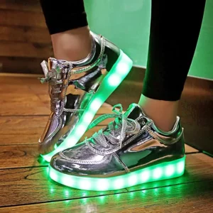 RayZing Fashion Unisex Shoes Led For Adults Schoenen men Casual Chaussures Lumineuse Light Up Shoes lover Luminous Gold Silver - Image 4