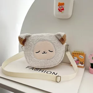 Japanese Style Kawaii Bag Women Cartoon Plush Shoulder Bag For Women Crossbody Bag Small Phone&Purse Bag - Image 4