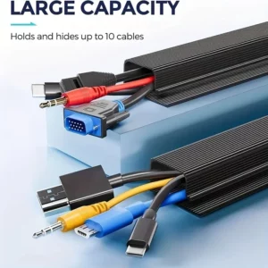 Cable Management Under Desk Channel Cable Raceway Cord Hider Desk Cable Tray No Drilling Under Desk Cable Management Tray - Image 2