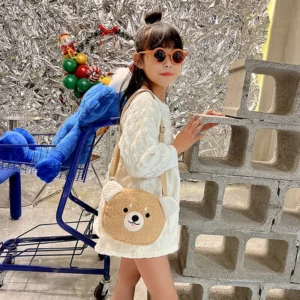 Japanese Style Kawaii Bag Women Cartoon Plush Shoulder Bag For Women Crossbody Bag Small Phone&Purse Bag - Image 2