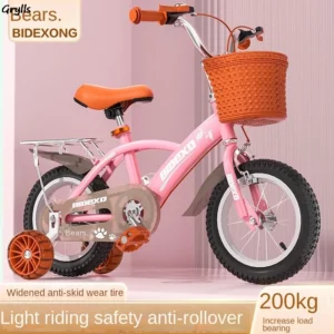 Grylls UK Kids Bike With Training Wheels Female 3-6 Year Old Kids Bike 12/14/16 Inch Kids Bike With Back Seat Hot New - Image 4