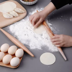 Pastry Tool Fondant Cake Dough Roller Pasta Dumpling Skin Maker Wood Rolling Pin Double Tip Non-Stick Cooking Tool Dough Roller - Image 3