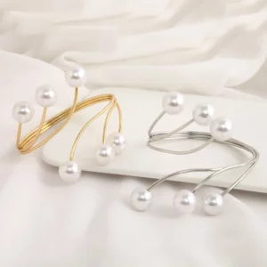 New Simple Luxury Curtain Strap Metal Multi-layer Pearl Adjustable Curtain Buckle Free Punching Curtain Clip Hebilla De Cortina - Image 3