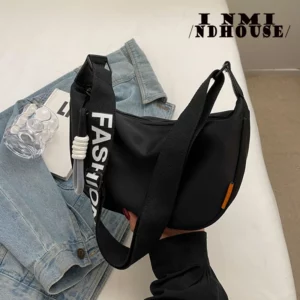Nylon Hobos Crossbody Bags Solid Casual Zipper Women's Bags 2024 Fashion High Capacity Solid Color Single Shoulder Totes Bag - Image 4