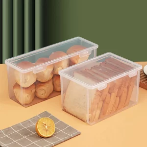 Bread Container Storage Box Kitchen Dispenser Bread Boxes Baking Bread Cake Containers Airtight Box Refrigerator Clear Kitchen - Image 3
