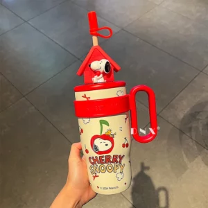 800ML Snoopy Doll Thermos Cup Cute Cartoon 316 Stainless Steel Large Capacity Portable Handle Outdoor Sports Water Cup Straw Cup - Image 5