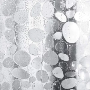PEVA Pebble Shower Curtain Transparent Lining Waterproof Bathtub Bathing Cover Cobblestone Bathroom Bath Curtains Liner - Image 2