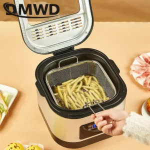 5L Household Electric Deep Fryer Intelligent Temperature adjustable Frying Machine Visualization Multicooker Removable Basket - Image 5