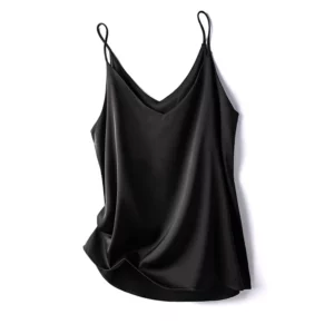 2024 Summer Camisole Slim Vest Sexy Women Sleeveless V-Neck Gray Tee Tank Tops Female Solid Black/White Korean Crop Tops Y2k - Image 5