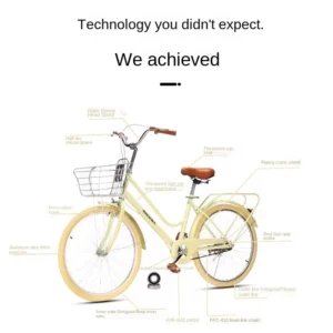 Cooya official-website-Commuter Bike for Women, Simple Adult Scooter, Student Bike, Vintage Bike, New, 24 ", 26" - Image 4