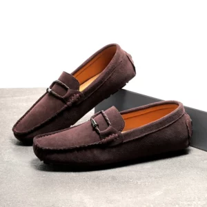 Men's Brand Casual Shoes Fashion Suede Leather Loafers Shoes Soft Comfortable Driving Shoes for Man Moccasins Walking Sneakers - Image 2