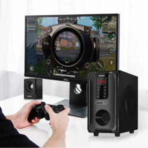 5.1 Channel Bluetooth Speaker Wooden Multimedia Home Theater Set Sound Box Super Subwoofer Wooden Home Audio Computer Speakers - Image 3
