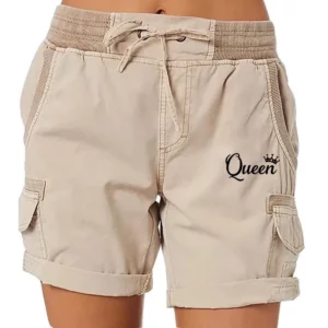 Fashion Queen Printed Women's Cargo Shorts Stretch Golf Active Shorts Work Shorts Outdoor Summer Shorts with Pockets - Image 2