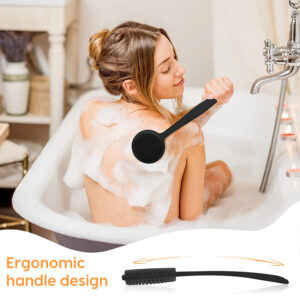 Silicone Back Scrubber for Shower, Bath Body Brush with Long Handle,Double Sided Shower Brush for Shower Exfoliating and Massage - Image 3
