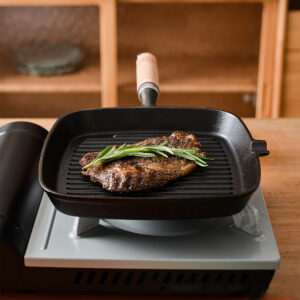 Cast Iron Frying Pan Uncoated Non-stick Cooking Pot Home Cookware 24cm Steak Frying Camping - Image 5