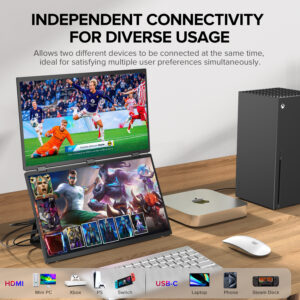 UStation Δ / Delta Plus Stacked Monitor No Drive Required Laptop Dual Screen Folding 18.5" With USB C Mini HDMI For PC Mac Phone - Image 4
