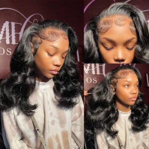 Loose Wave 4x4 Lace Closure Bob Wig Pre Plucked 180 Density Body Wave Short Bob Human Hair Wigs 4x4 Lace Frontal Closure Wig - Image 4