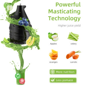 BioloMix Cold Press Juicer with 75mm Feed Chute, 200W 40-65RPM Powerful Motor Slow Masticating Juice Extractor Fits Whole Fruits - Image 7
