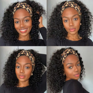 Kinky Curly Human Hair Headband Wig For Black Women 180% Density Glueless Brazilian Remy Jerry Curl Full Machine Made Hair - Image 6