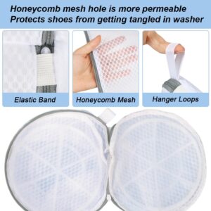 Shoes Wash Bags Sneaker Mesh Washing Bag Shoe Cleaning Laundry Bag Gray Zipper 125 Honeycomb Fabric for Gym Shoes Sneaker - Image 6