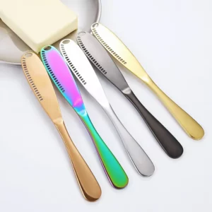 1pc Stainless Steel Butter Knife Tableware Cheese With Holes Spread Cream Knife Bread Jam Knife Cheese Cutter - Image 5
