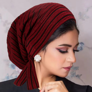 Trendy Long Tail Strap Hijab Turban Hats Muslim Solid Color Head Wraps Elastic Breathable Chemo Cap For Women Girls - Image 3