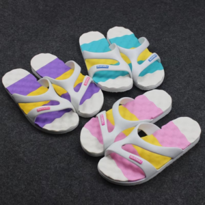 Summer Men Slippers Shoes Home Unisex Pleated Beach Slippers Word Non-slip Couple Indoor Slippers - Image 4