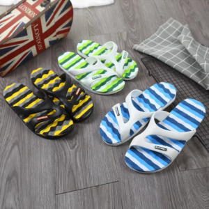 Summer Men Slippers Shoes Home Unisex Pleated Beach Slippers Word Non-slip Couple Indoor Slippers - Image 6