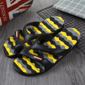 Summer Men Slippers Shoes Home Unisex Pleated Beach Slippers Word Non-slip Couple Indoor Slippers - Image 2