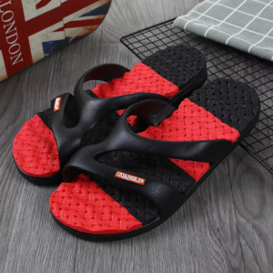 Summer Men Slippers Shoes Home Unisex Pleated Beach Slippers Word Non-slip Couple Indoor Slippers - Image 3