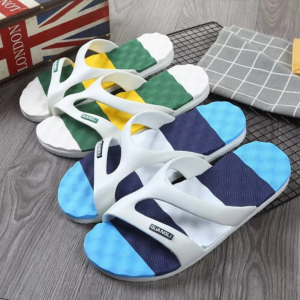 Summer Men Slippers Shoes Home Unisex Pleated Beach Slippers Word Non-slip Couple Indoor Slippers - Image 7