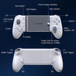 EasySMX M15 Mobile Phone Gamepad Type C Hall Mechanical Controller for Android Phone iPhone 15/16 Cloud Gaming Xbox Game Pass - Image 4