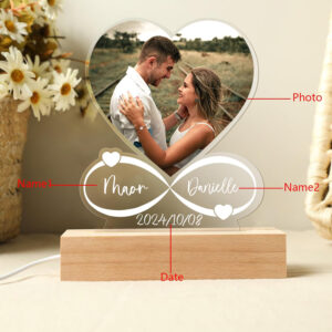 Personalized Anniversary Women Men Couples Gifts Custom Photo Love Frame Acrylic Plaque Valentine's Day Giftware for Him Her - Image 3