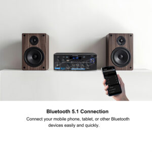 Woopker Amplifier AK55 900W Max 2.0 Channel Rated 70W+70W Bluetooth Audio Hifi AMP Karaoke Music Player Support 110V 220V 12V - Image 4