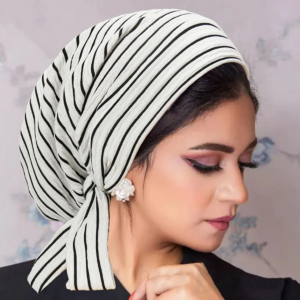 Trendy Long Tail Strap Hijab Turban Hats Muslim Solid Color Head Wraps Elastic Breathable Chemo Cap For Women Girls - Image 6