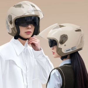 Motorcycle Open Face Helmet For Men Women 3/4 Half Helmet Warming With Sun Visor Quick Release Buckle Safety Riding Equipment - Image 6
