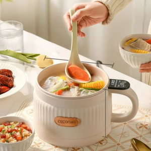 MultiFunction Electric Cooking Pot, Compact Steamer and Ramen Cooker for Dorm Use, Quick Heat Pot, Efficient Cookware - Image 3