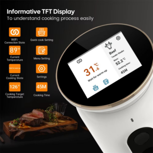 INKBIRD WiFi Sous Vide Machine ISV-101W 1000W Sous Vide Cooker 3D Water Circulation Heating with App Preset Menus For Cooking - Image 5