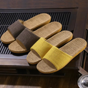 New Home Couple Slippers Cotton Linen Slippers Anti-slip Men and Women's Thick Soles In Summer - Image 6