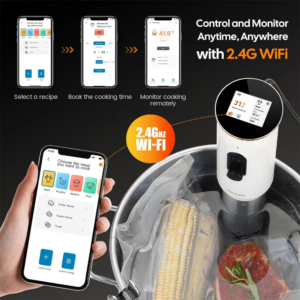 INKBIRD WiFi Sous Vide Machine ISV-101W 1000W Sous Vide Cooker 3D Water Circulation Heating with App Preset Menus For Cooking - Image 6
