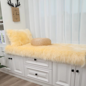 Luxury Faux Sheepskin Carpet Modern Living Room Home Decor Imitation Wool Mat Balcony Window Cushion Kids Bedroom Rug White Gray - Image 5