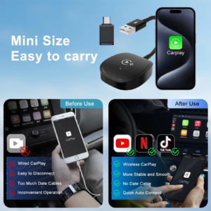 Wireless Video Carplay Adapter with Netflix/YouTube/ TikTok for OEM Wireless CarPlay Cars - Image 5