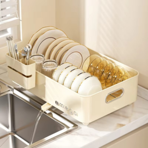 Kitchen Drain Rack Sink Drain Shelf Household Tableware Rack Storage Box Tableware Storage Rack - Image 4