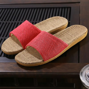 New Home Couple Slippers Cotton Linen Slippers Anti-slip Men and Women's Thick Soles In Summer - Image 2