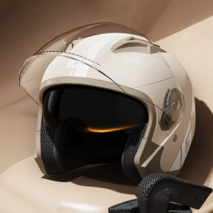 Motorcycle Open Face Helmet For Men Women 3/4 Half Helmet Warming With Sun Visor Quick Release Buckle Safety Riding Equipment - Image 5