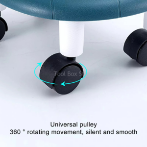 Low Rolling Stool Household Pulley Chair Footstool 360 Degree Rotating Stool Seat with Wheels Children Shoe Changing Stool - Image 3