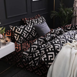 Luxury Black Bedding Comforter Set with Pillow Case SIngle Full Size Bed Linen Duvet Cover Set Queen/King Double Single Bed - Image 6