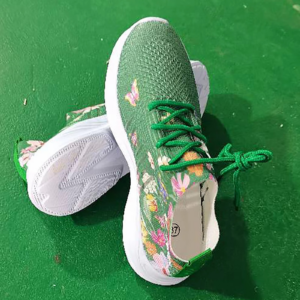 Women's Breathable Knitting Shoes New Flying Weaving Sneakers Mesh Round Head Lace Up Soft Bottom Comfortable Sneaker For Women - Image 3
